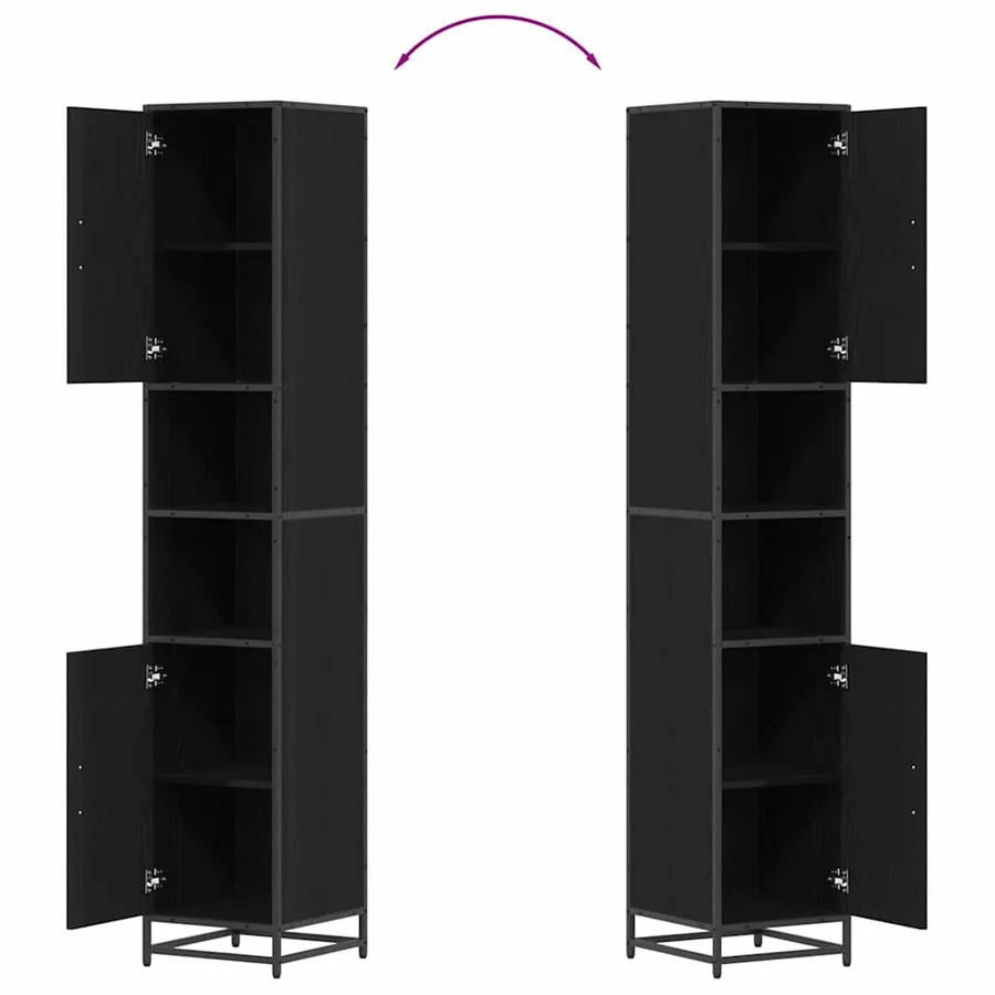 Ensemble de mobilier de salle de bain 4 pcs Chêne noir - 16