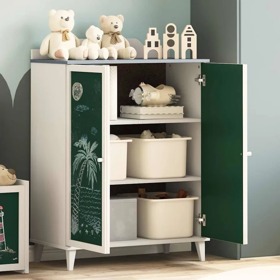 Cabinet avec deux portes et façade en tableau noir ROROS - 4