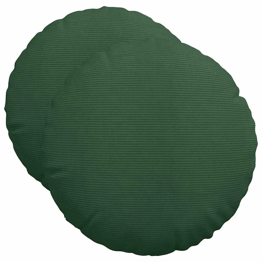 Coussins de siège 2 pcs Vert foncé Ø50 x 19 cm - 2