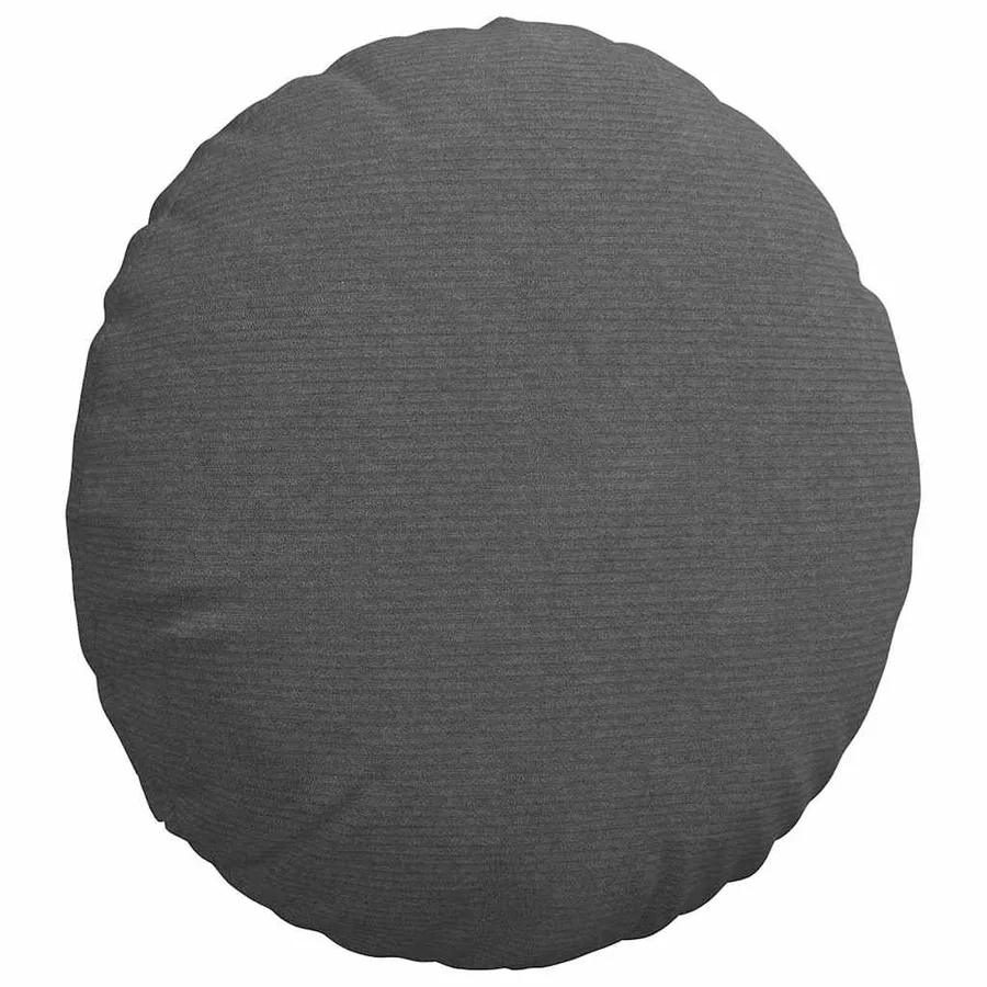 Coussins de siège 2 pcs Gris foncé Ø50 x 19 cm - 5