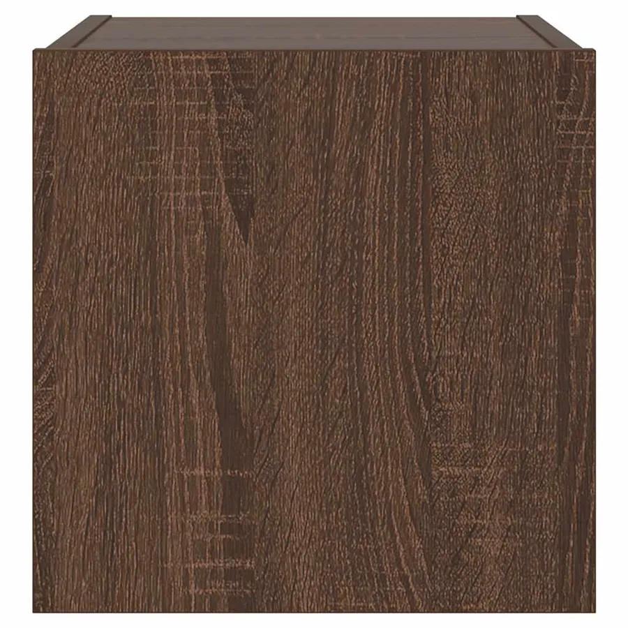 Meubles TV muraux lumières LED 2 pcs chêne marron 30,5x35x30 cm - 10