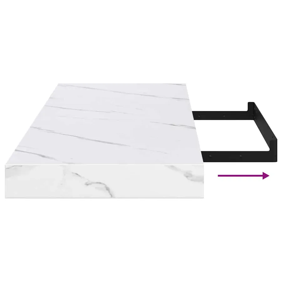 Étagère Murale 4 pcs Marbre blanc 90 x 23,5 x 4 cm - 13