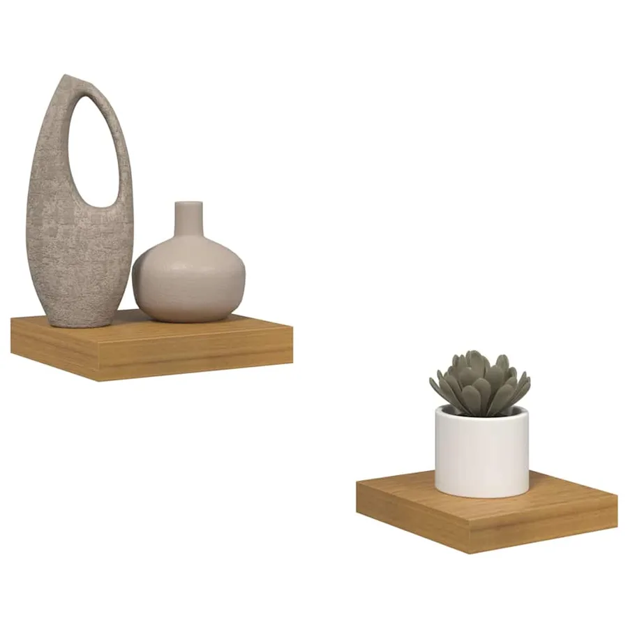 Étagère Murale 2 pcs Beige 23 x 23,5 x 4 cm Bois d'ingénierie - 3