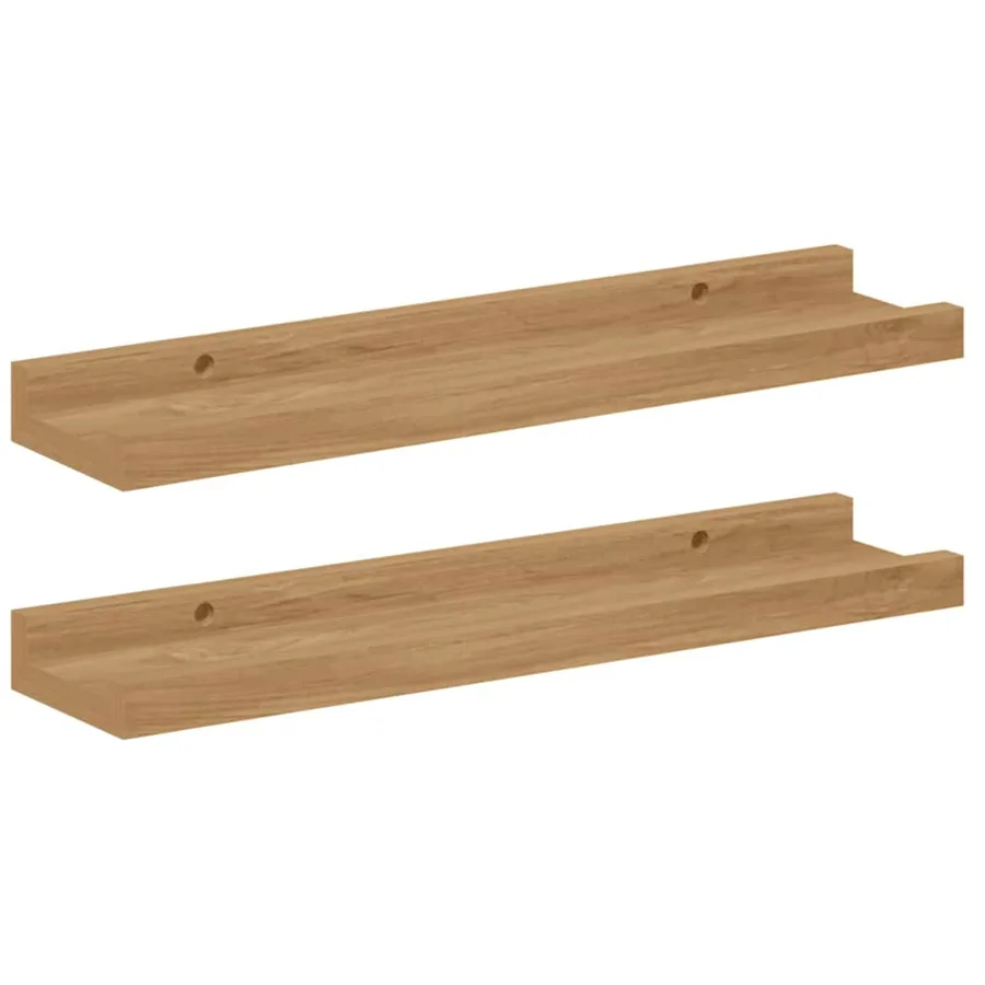 Étagère Murale Montage mural 2 pcs Marron 40 x 9 x 3 cm - 2