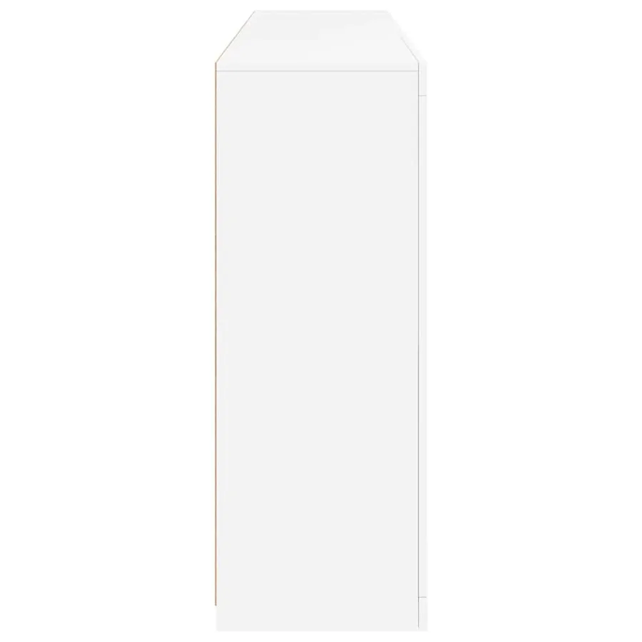 Buffet avec lumières LED blanc 162x37x100 cm - 7