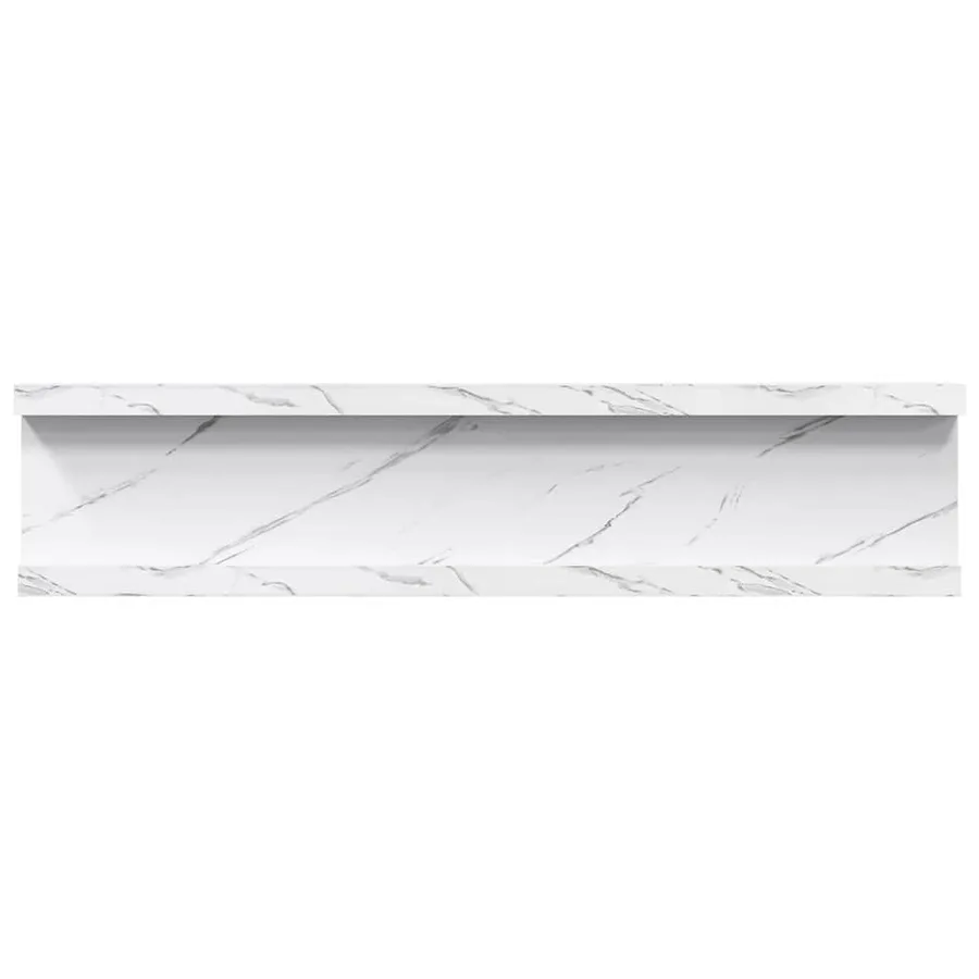Étagère Murale Montage mural 4 pcs Marbre blanc 40 x 9 x 3 cm - 8