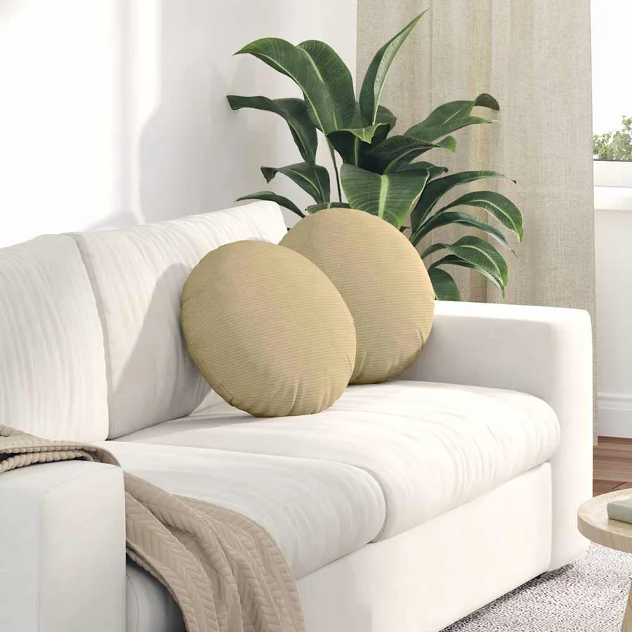 Coussins de siège 2 pcs Vert gris Ø 40 cm