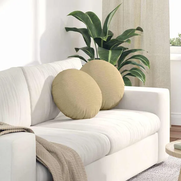 Coussins de siège 2 pcs Vert gris Ø 40 cm