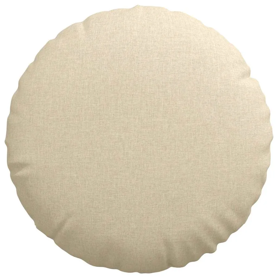 Coussins de siège 2 pcs Crème Ø50 x 19 cm tissu - 6