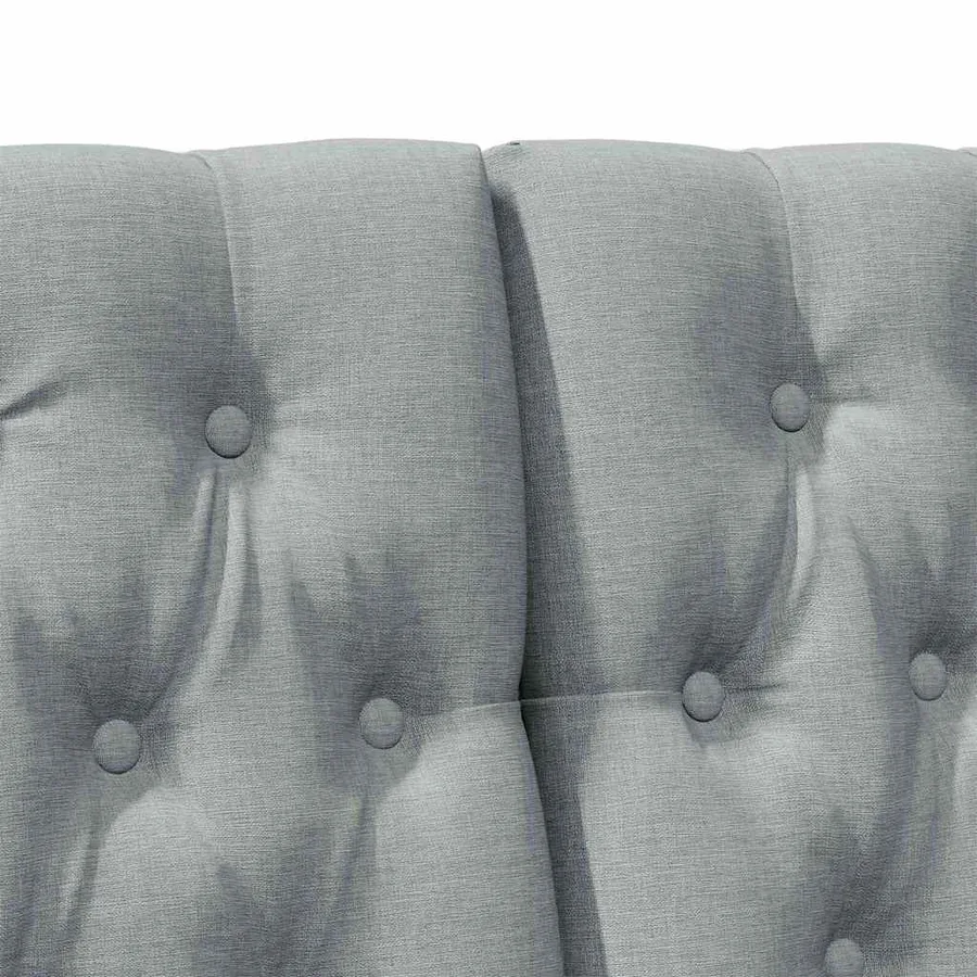 Tête de lit capitonnée Gris clair 180 cm Pin massif - 7