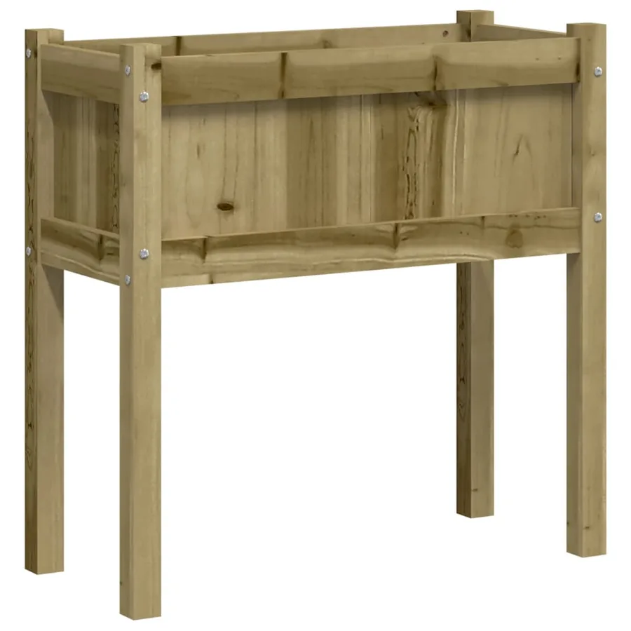 Jardinières 2 pcs avec pieds bois de pin imprégné - 4