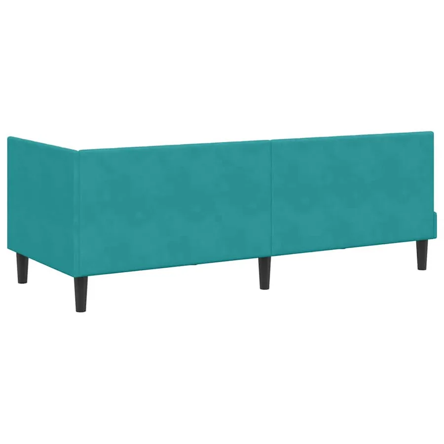 Cadre de lit d'angle Turquoise 80 cm x 200 cm Velours - 7