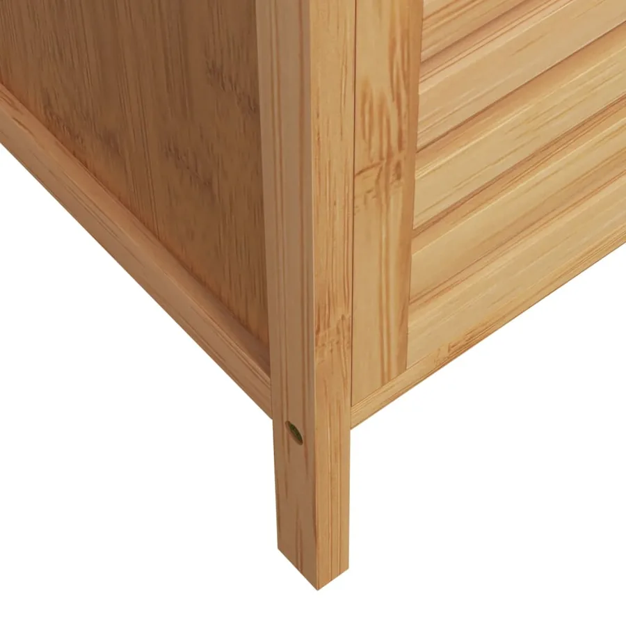 Armoire de salle de bain avec étagère 36x33x87 cm bambou - 6