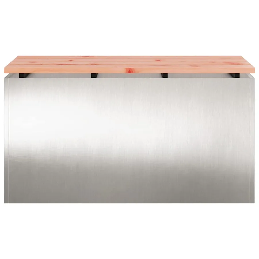 Banc de jardin Argent 80 x 40 x 43 cm Acier inoxydable - 4