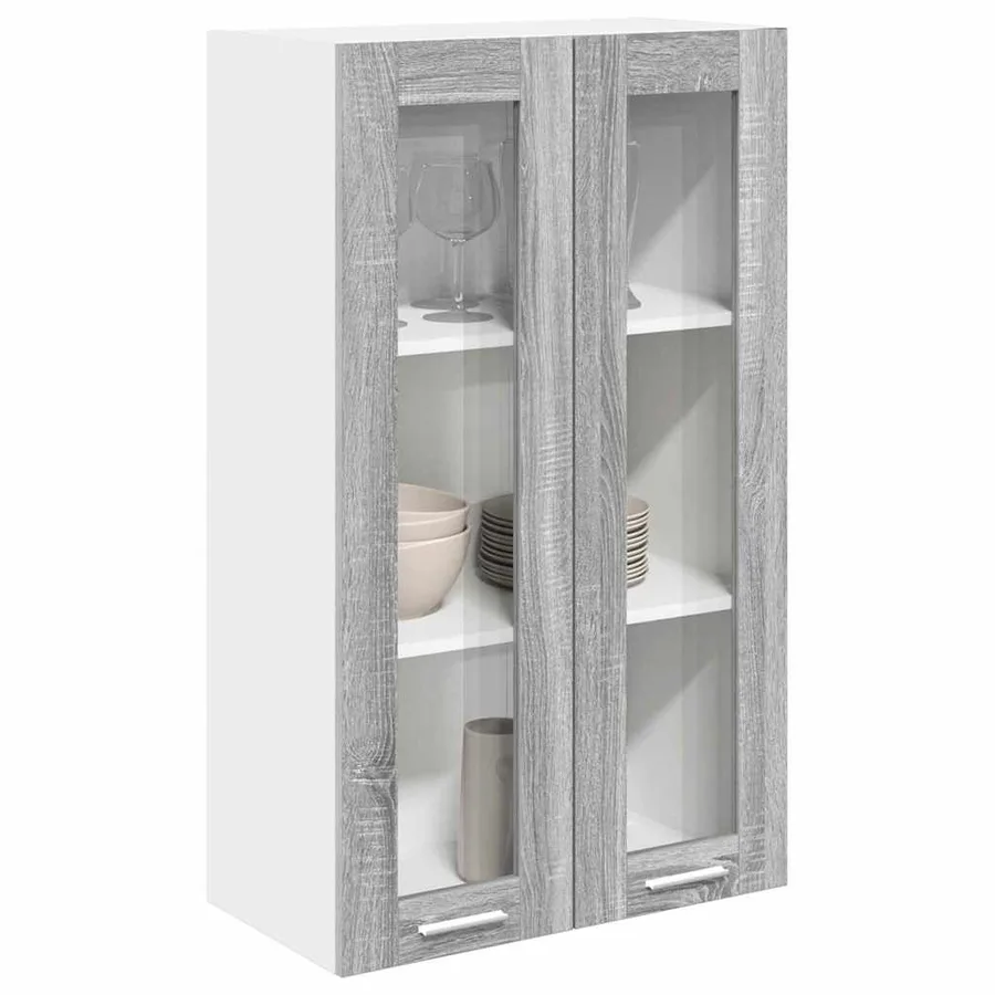 Armoire suspendue avec stockage Gris Sonoma 60 x 31 x 100 cm - 3