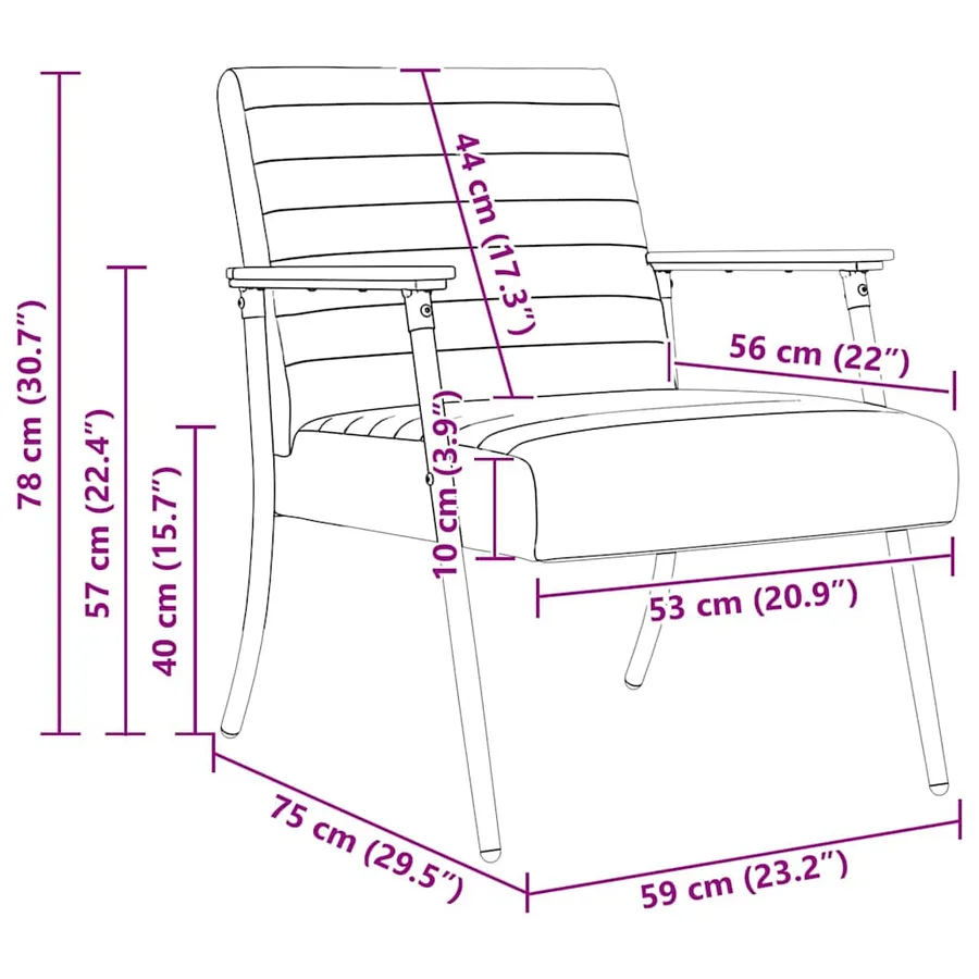 fauteuil Gris nuage tissu - 8