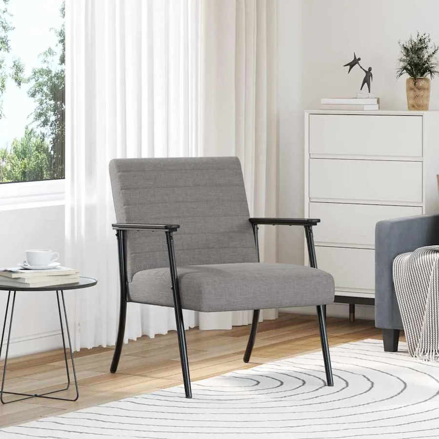 fauteuil Taupe 59 x 75 x 78 cm tissu