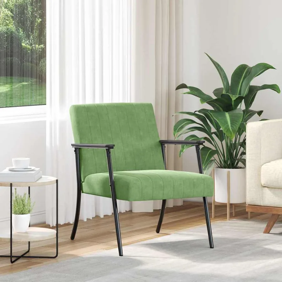 fauteuil Vert clair 59 x 75 x 78 cm Velours
