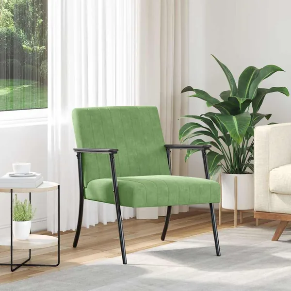fauteuil Vert clair 59 x 75 x 78 cm Velours