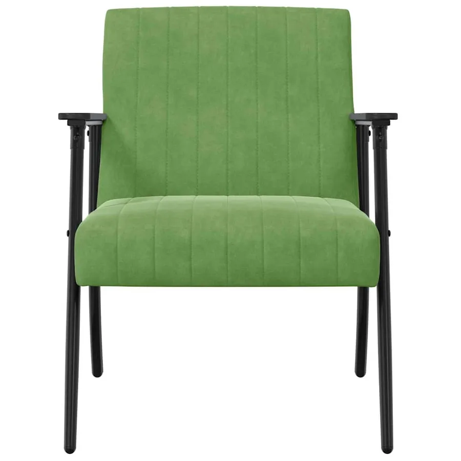 fauteuil Vert clair 59 x 75 x 78 cm Velours - 4