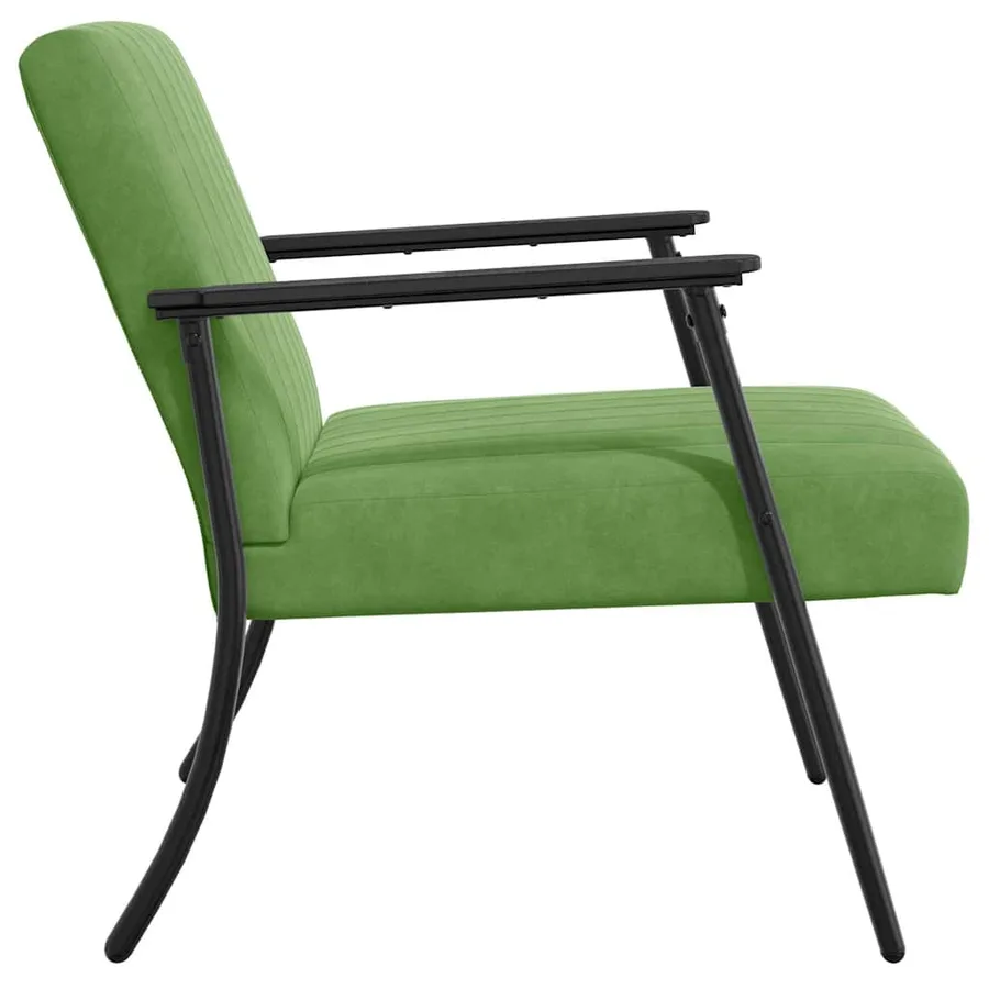 fauteuil Vert clair 59 x 75 x 78 cm Velours - 5