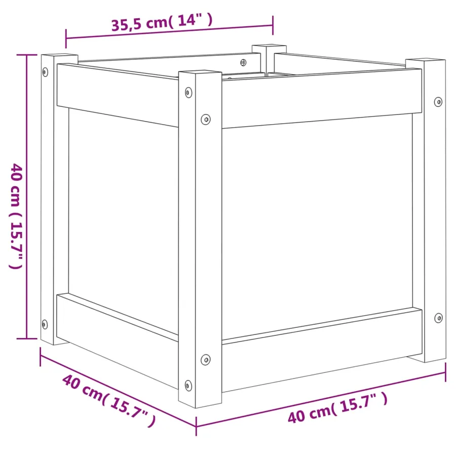 Jardinières 2 pcs bois massif douglas - 12
