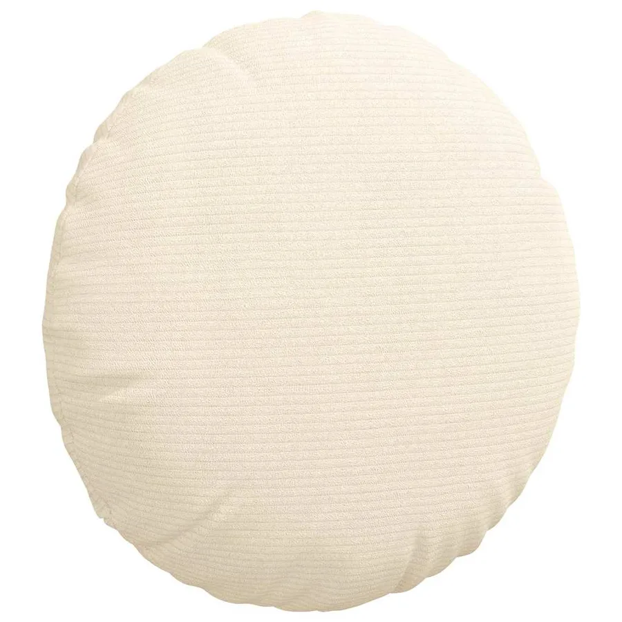 Coussins de siège 2 pcs Crème Ø 40 cm Tissu en velours côtelé - 5
