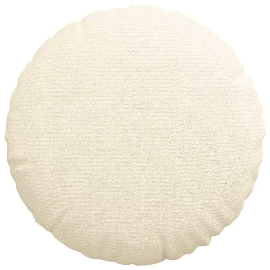 Coussins de siège 2 pcs Crème Ø 40 cm Tissu en velours côtelé - 6