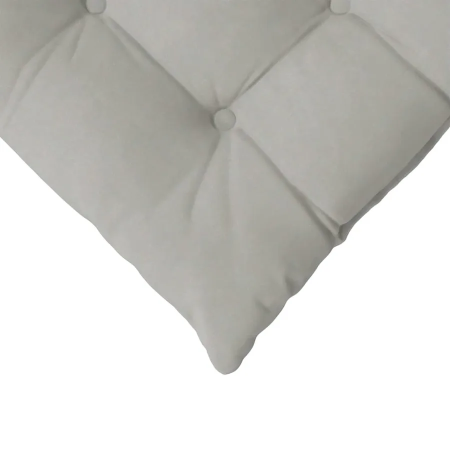 Coussins de siège 4 pcs Gris clair 40 x 40 x 6 cm Microfibre - 9
