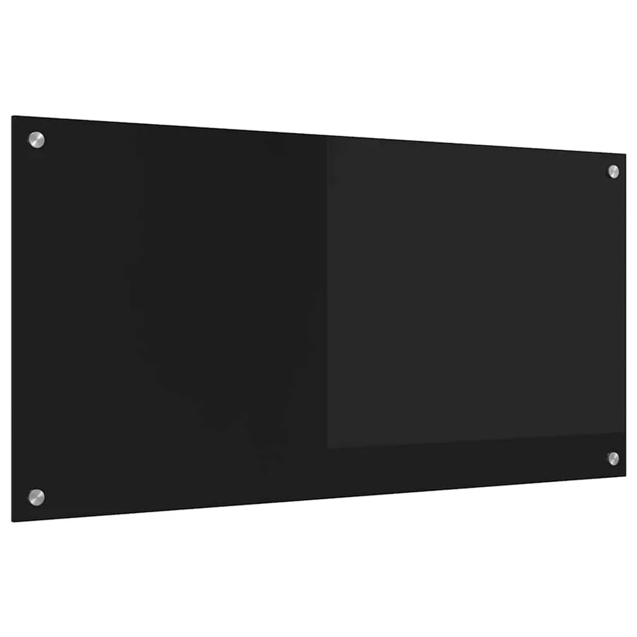 Crédence de cuisine Noir 100 x 50 cm verre trempé - 2