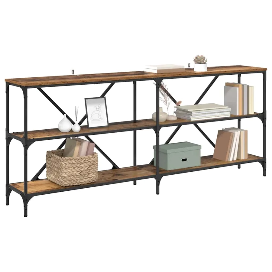 Table console Bois ancien 180 x 30 x 75 cm Bois d'ingénierie - 3