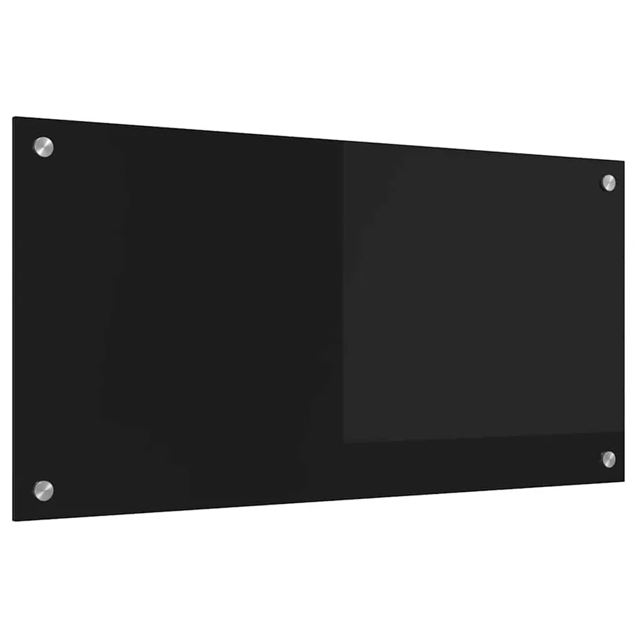 Crédence de cuisine Noir 80 x 40 cm verre trempé - 2