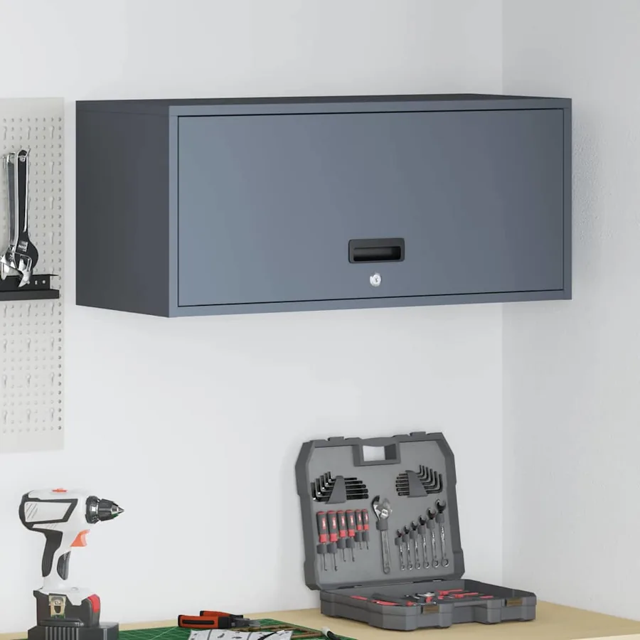 Armoire murale pour garage Anthracite 80 x 33 x 35 cm