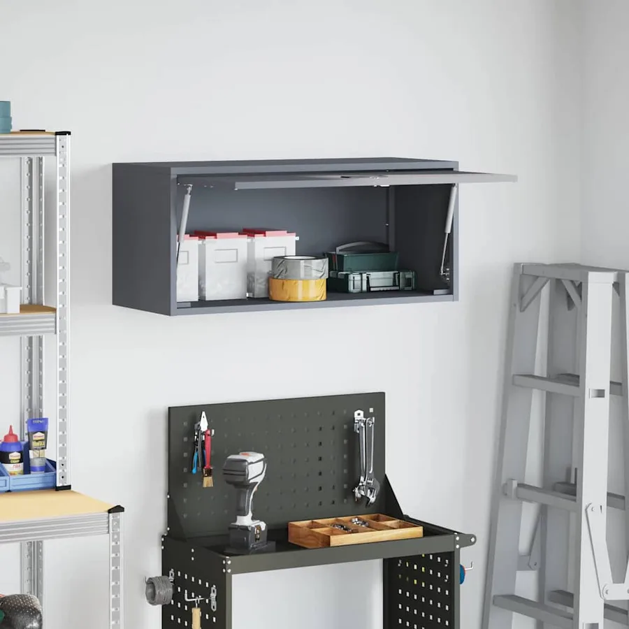 Armoire murale pour garage Anthracite 80 x 33 x 35 cm - 4