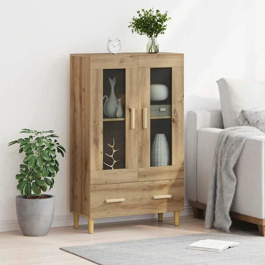 Haut Armoire Chêne artisanal 70 x 31 x 115 cm Bois d'ingénierie - 4