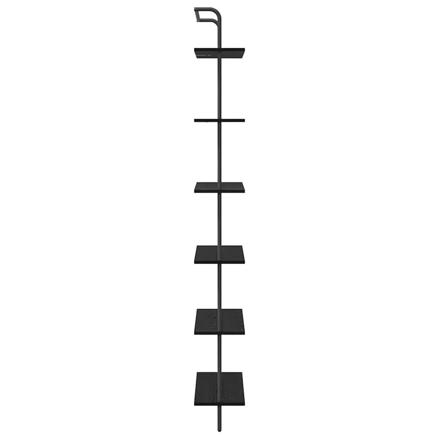 Étagère Chêne noir 60 x 24 x 203 cm Bois d'ingénierie - 6