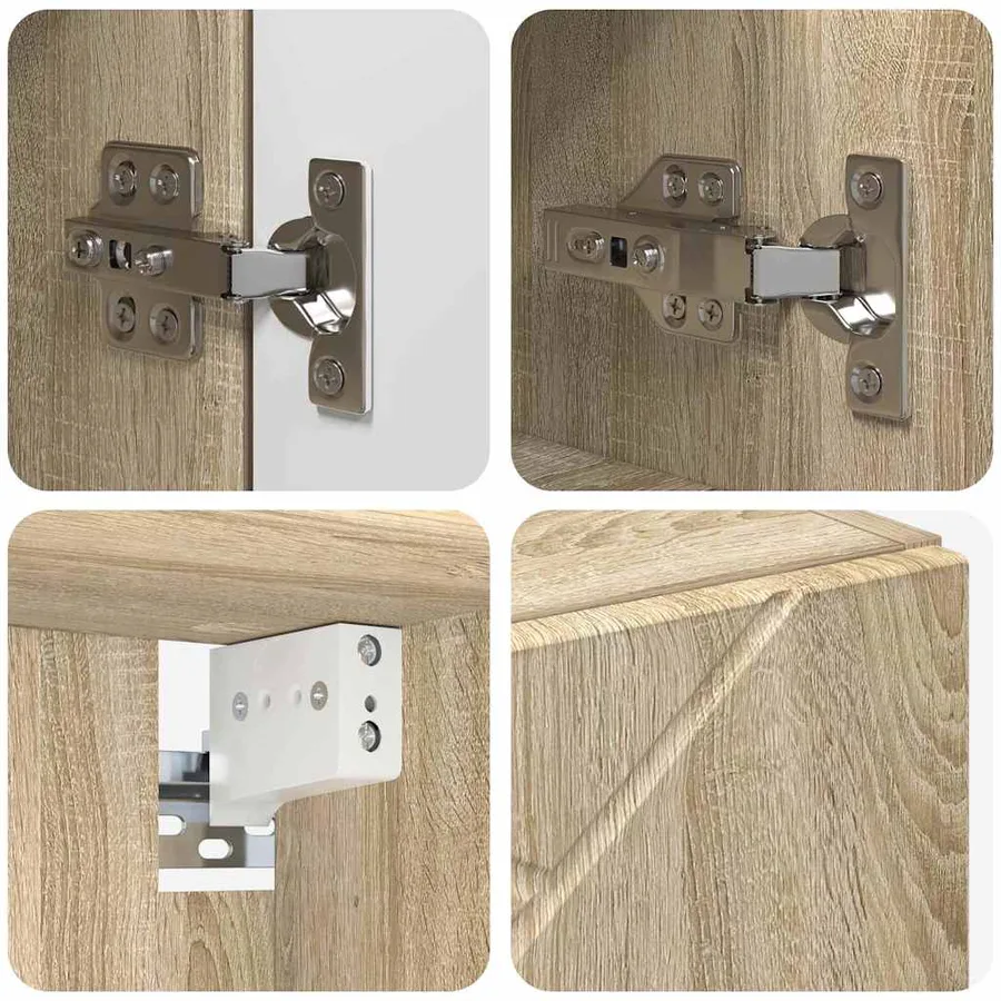 Ensemble de mobilier de salle de bain 4 pcs Chêne Sonoma - 10