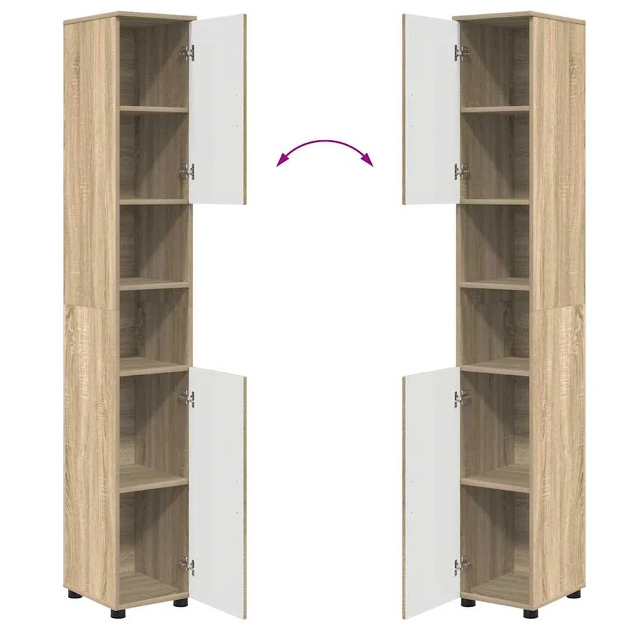 Ensemble de mobilier de salle de bain 4 pcs Chêne Sonoma - 13