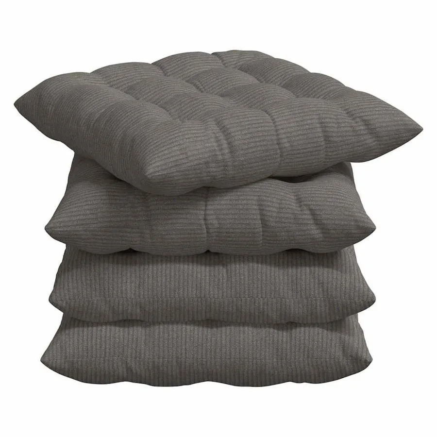 Coussins de siège 4 pcs Gris clair 40 x 40 x 6 cm - 2