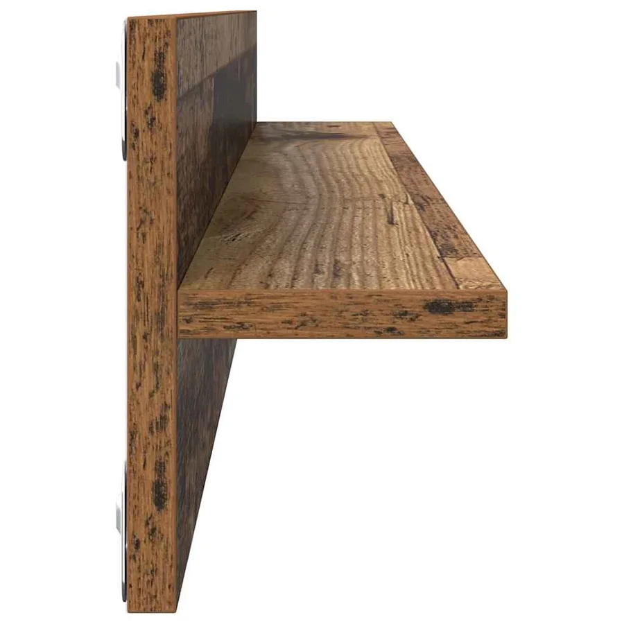 Étagères Murales 4 pcs Bois Ancien 80 x 11,5 x 18 cm - 7