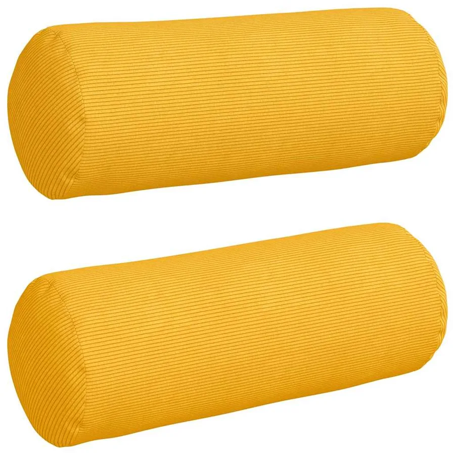 Coussins d'accent 2 pcs Jaune clair Ø 25 x 70 cm - 2