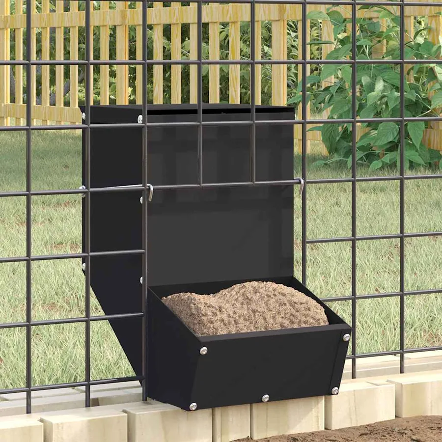 Distributeur pour lapins Noir 17,5 x 26 x 28,5 cm