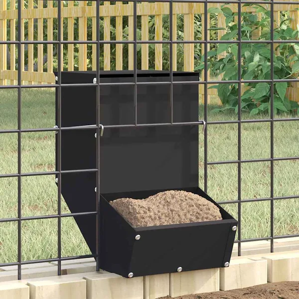 Distributeur pour lapins Noir 17,5 x 26 x 28,5 cm