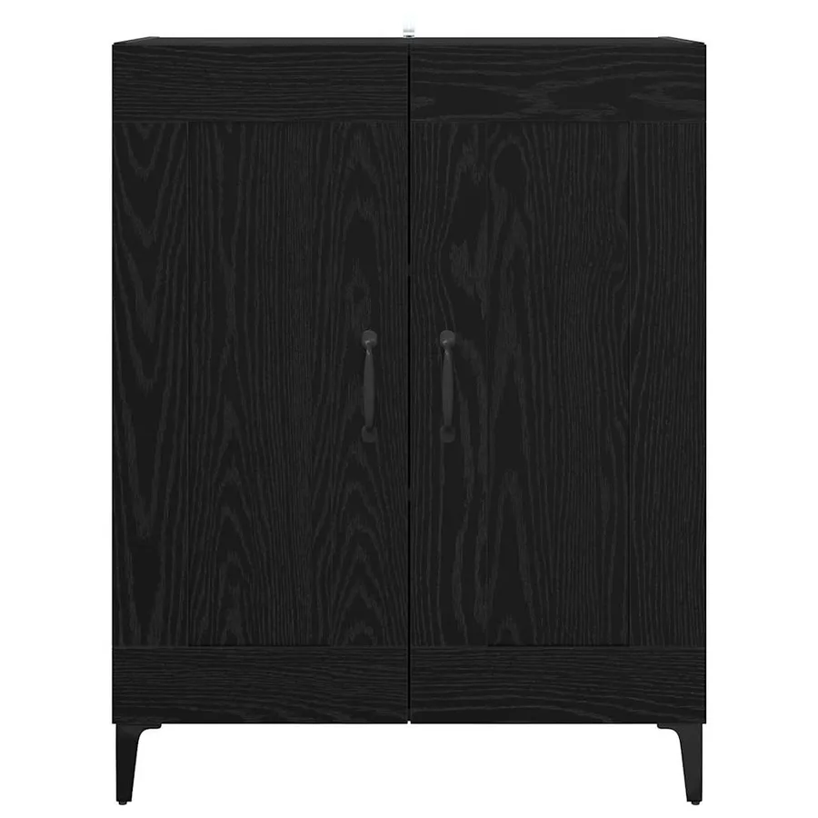 Buffet Chêne noir 69,5 x 34 x 90 cm Bois d'ingénierie - 6