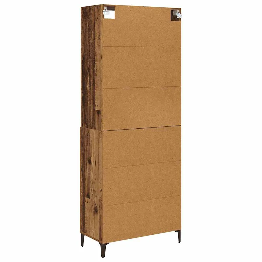 Haut Armoire 2 pcs Bois ancien Bois d'ingénierie - 7