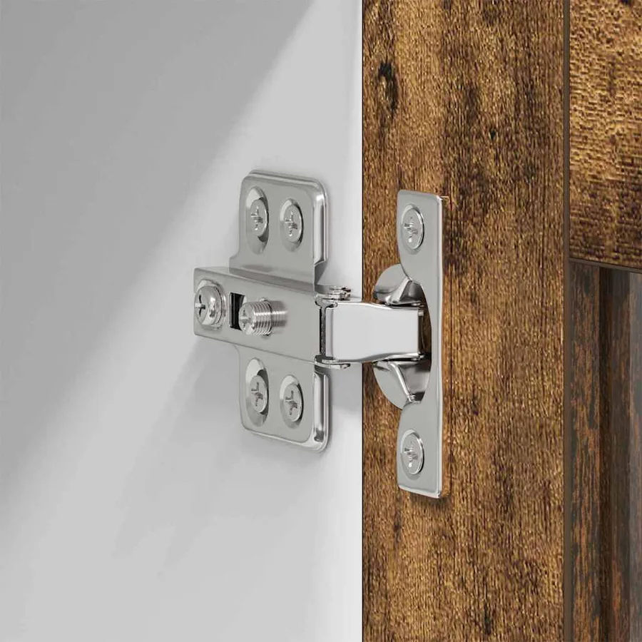 Armoire suspendue avec porte 2 pcs Chêne fumé 40 x 31 x 80 cm - 8