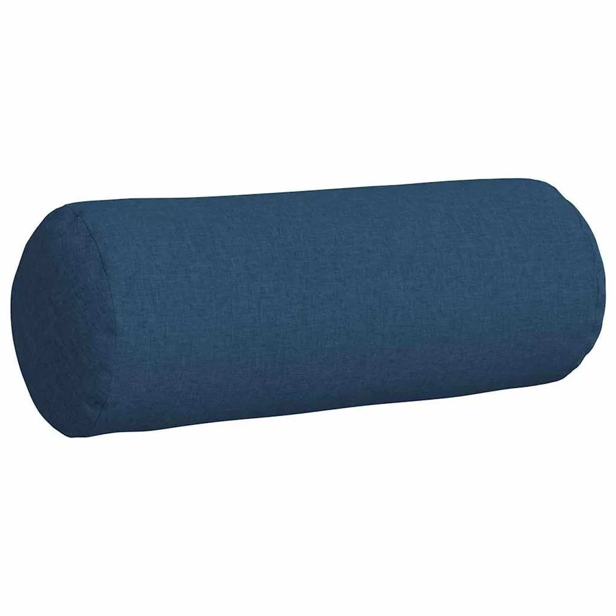 Coussins d'accent 2 pcs Bleu Ø 25 x 70 cm tissu - 5
