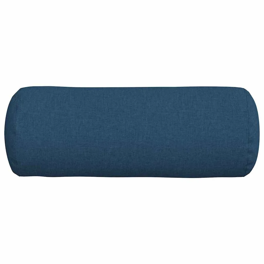 Coussins d'accent 2 pcs Bleu Ø 25 x 70 cm tissu - 6