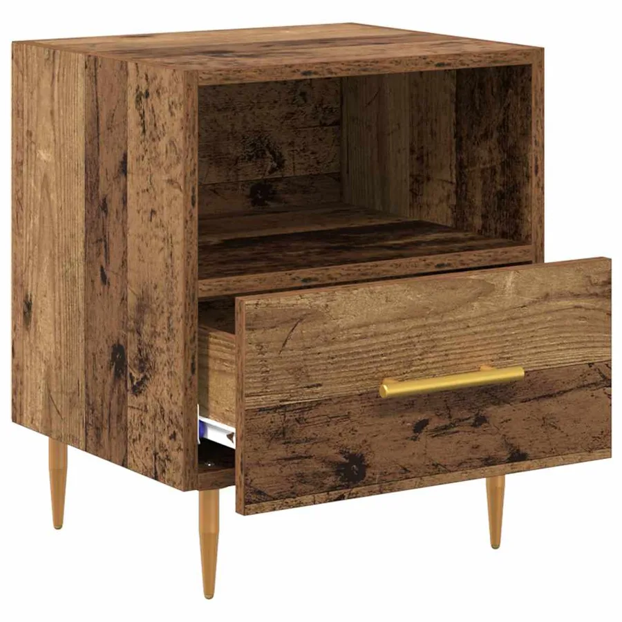 Table de chevet Marron 40 x 35 x 47,5 cm Bois d'ingénierie - 5