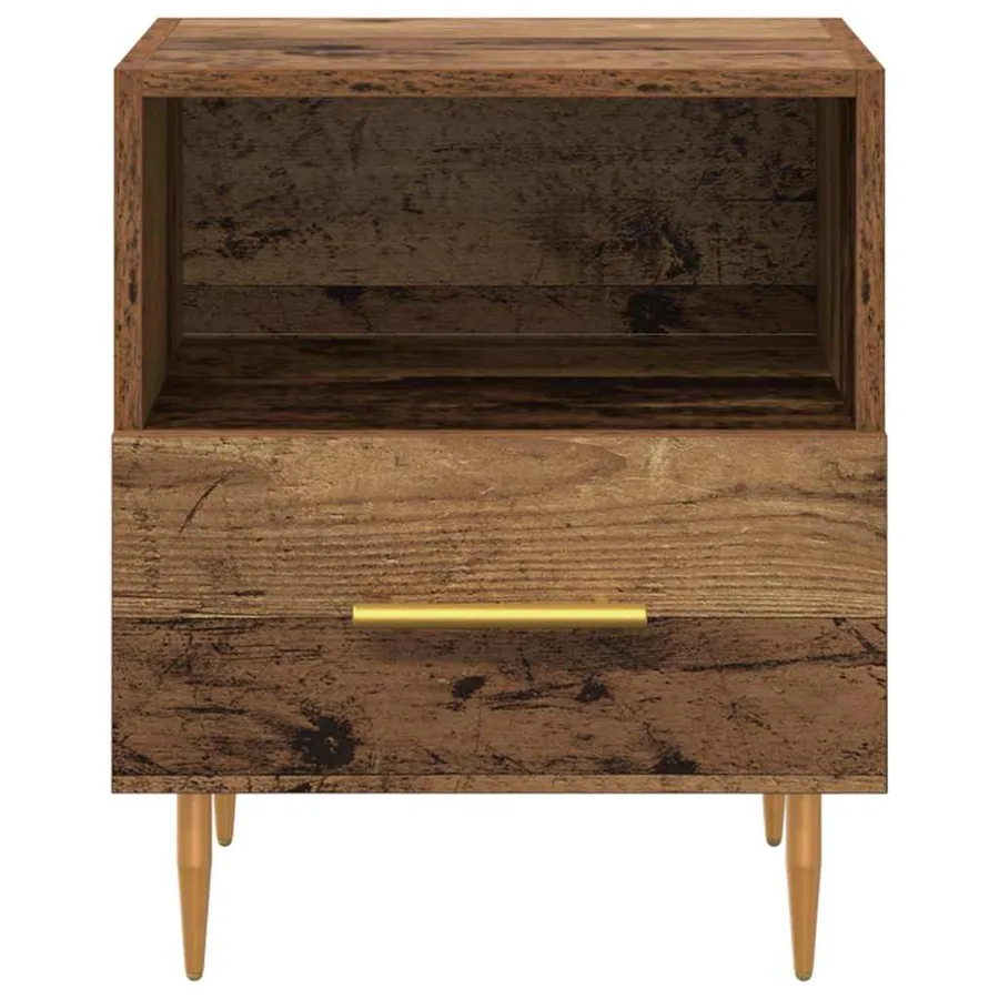 Table de chevet Marron 40 x 35 x 47,5 cm Bois d'ingénierie - 6